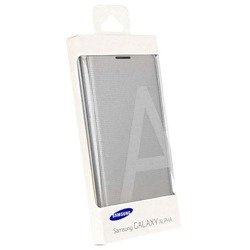 Samsung Galaxy Alpha Flip Cover phone case - silver