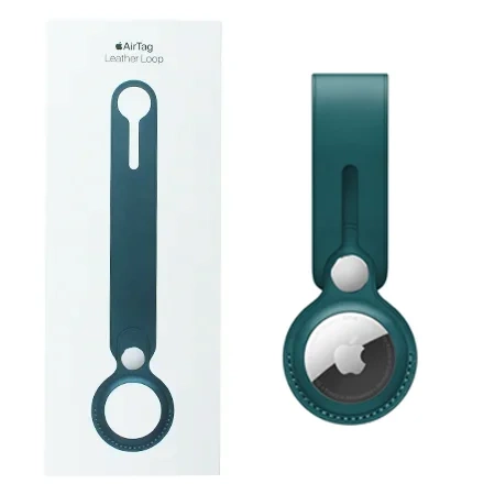 Apple AirTag Leather Loop locator strap - green (Forest Green)