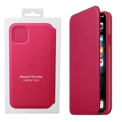 Apple iPhone 11 Pro Max Leather Folio Case - Raspberry (Raspberry)