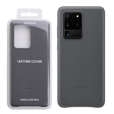 Samsung Galaxy S20 Ultra leather case Leather Cover EF-VG988LJEGWW - gray