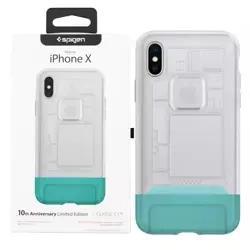 Etui Spigen Classic C1 do Apple iPhone X/ XS - białe (Snow)