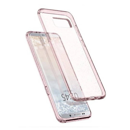 Samsung Galaxy S8 silicone case Spigen Liquid Crystal Glitter 565CS21615 - pink (Rose Quartz)