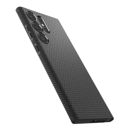 Etui na Samsung Galaxy S23 Ultra Spigen Liquid Air silikonowe - czarne (Matte Black)