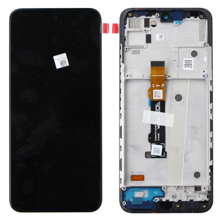 Motorola Moto G71 original LCD display with bezel - black