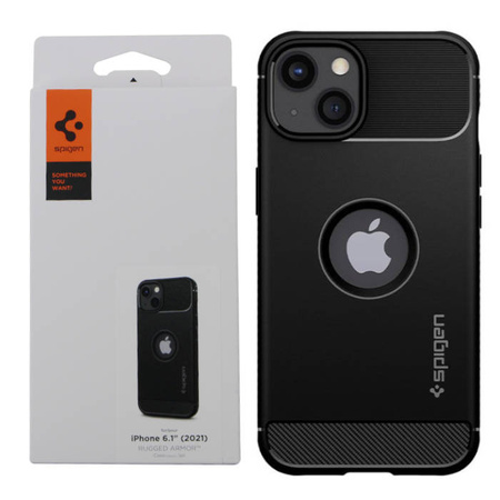 Apple iPhone 13 case Spigen Rugged Armor ACS03518 - black