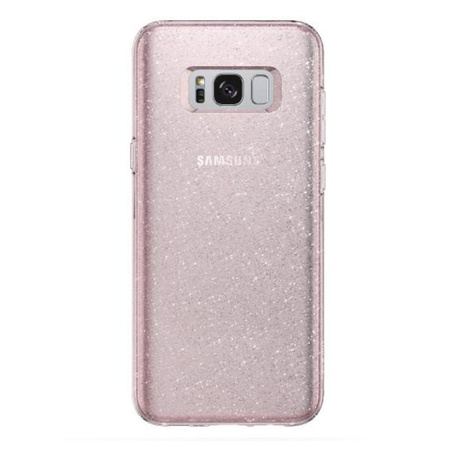 Samsung Galaxy S8 silicone case Spigen Liquid Crystal Glitter 565CS21615 - pink (Rose Quartz)