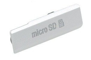 Sony Xperia Z1 micro SD card connector cap-color white/silver