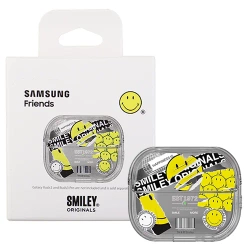 Etui do Samsung Galaxy Buds3/ Buds3 Pro Smiley Gray Clear Case - czarne