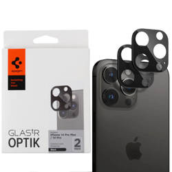 Apple iPhone 14 Pro/ 14 Pro Max camera tempered glass Spigen Glas.TR Optik AGL05273 - black 2pcs