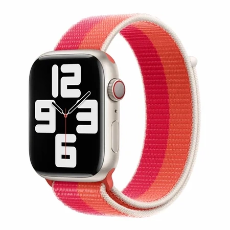 Pasek do Apple Watch  42/ 44/ 45/ 49 Ultra/ Ultra 2 Sport Loop  - pomarańczowo-różowy (Nectarine/ Peony)