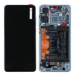 Wyświetlacz LCD z ramką i baterią do Huawei P30 - niebieski (Breathing Crystal)