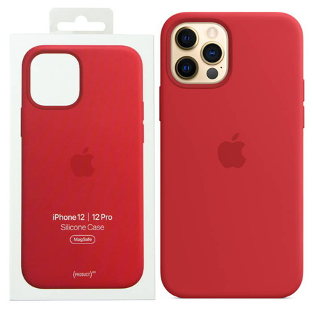 Apple iPhone 12/ 12 Pro silicone case MHL63ZE/A - Red (Red)