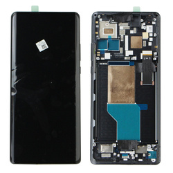 Oryginalny wyświetlacz LCD z ramką do Motorola Edge 30 Ultra - czarny (Interstellar Black)