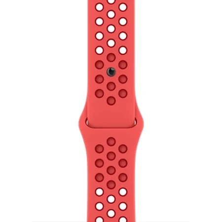 Pasek Apple Watch 42/ 44/ 45/ 49 Ultra/ Ultra 2 Nike Sport Band S/M M/L- czerwony (Bright Crimson/ Gym Red)