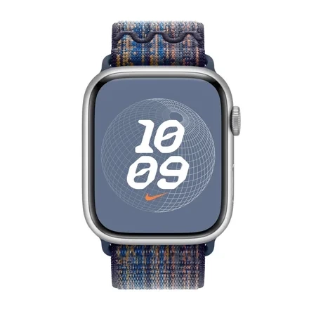 Strap for Apple Watch 42/ 44/ 45/ 49 Ultra/ Ultra 2 Nike Sport Loop - Blue (Game Royal/Orange)