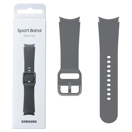 Silicone strap for Samsung Galaxy Watch 4/ 4 Classic/ 5/ 5 Pro/ 6/ 6 Classic Sport Band 20 mm M/L - Gray (Gray)