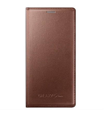 Samsung Galaxy S5 mini Flip Cover phone case - brown