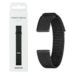 Strap for Samsung Galaxy Watch 4/ 4 Classic/ 5/ 5 Pro/ 6/ 6 Classic 20 mm M/L Fabric Band One Click - black