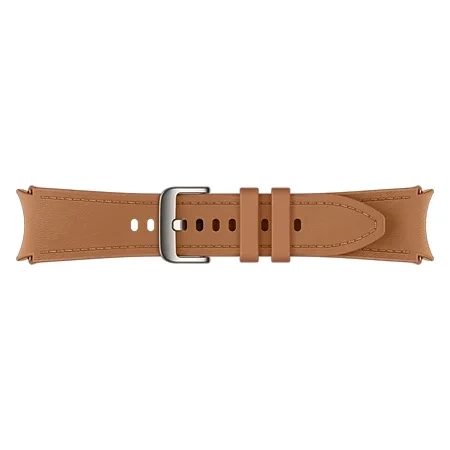 Strap for Samsung Galaxy Watch 4/ 4 Classic/ 5/ 5 Pro/ 6/ 6 Classic Hybrid Eco-Leather 20 mm S/M - brown (Camel)