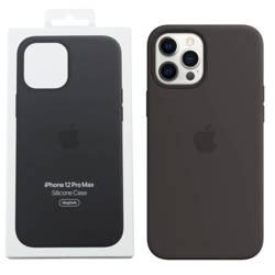 Apple iPhone 12 Pro Max Silicone Case MagSafe MHLG3ZM/A - Black (Black)