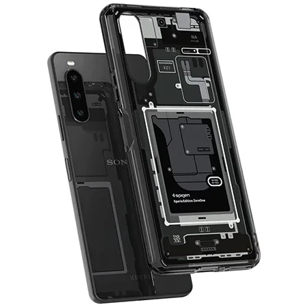 Case for Sony Xperia 10 V Spigen Ultra Hybrid - black with motif (Zero One)