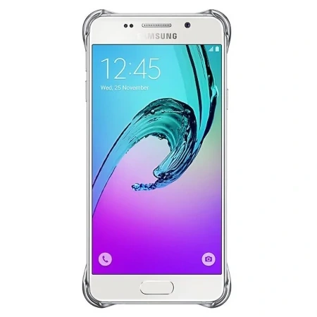 Samsung Galaxy A3 2016 Clear Cover phone case - transparent with silver frame