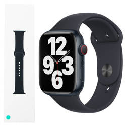 Pasek do Apple Watch 42/ 44/ 45/ 49 Ultra Sport Band S/M M/L - czarny (Midnight)