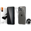 Set for Apple iPhone 14: Spigen Crystal Flex Case + Glas Glass.TR Slim HD + Finger Style Ring holder