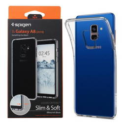 Samsung Galaxy A8 2018 silicone case Spigen Liquid Crystal 590CS22748 - transparent