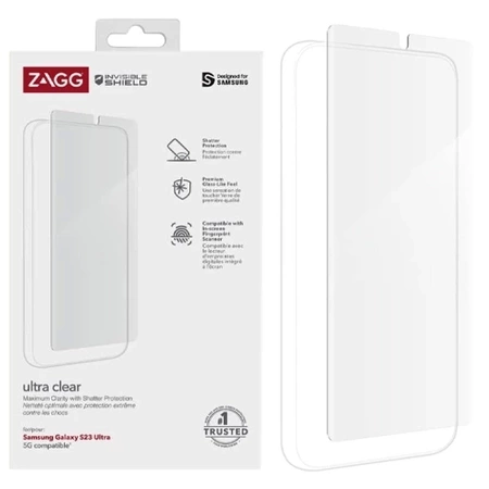 Protective film for Samsung Galaxy S23 Ultra Zagg Ultra Clear