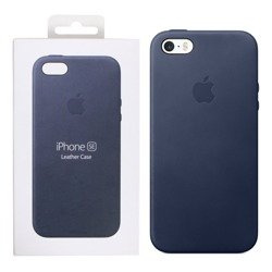 Apple iPhone 5/ 5s/ SE leather case - navy blue (Midnight Blue)