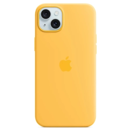 Silikonowe etui Apple iPhone 15 Plus Silicone Case MagSafe - promienny żółty (Sunshine)