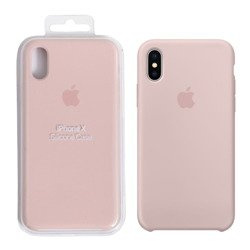 Apple iPhone X silicone case MQT62ZM/A - pink (Pink Sand)