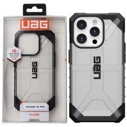 Case for Apple iPhone 15 Pro UAG Plasma - transparent with black frame (Ice)