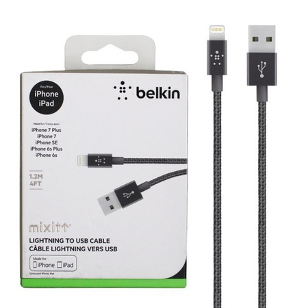 Apple iPhone kabel Belkin Mixit Lightning 1.2 m -  czarny