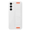 Case with strap for Samsung Galaxy S23 Plus phone Silicone Grip Case - white