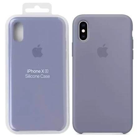 Apple Silicone Case for iPhone XS - Gray (Lavender Gray) [OUTLET]