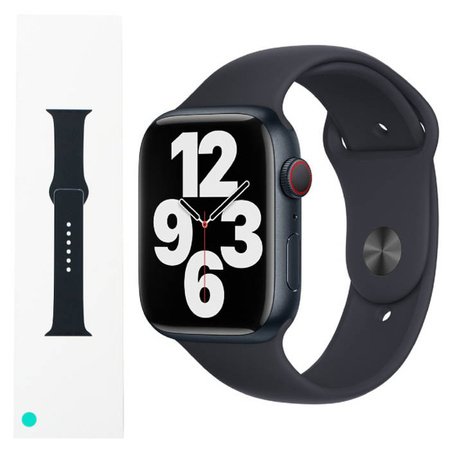 Apple Watch 1/ 2/ 3/ 4/ 5/ 6/ 7 Series 42/ 44/ 45mm Sport Band MKUQ3ZM/A - Black (Midnight)