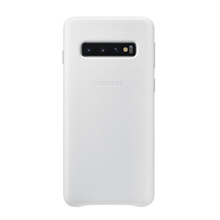 Samsung Galaxy S10 Leather Cover phone case - white