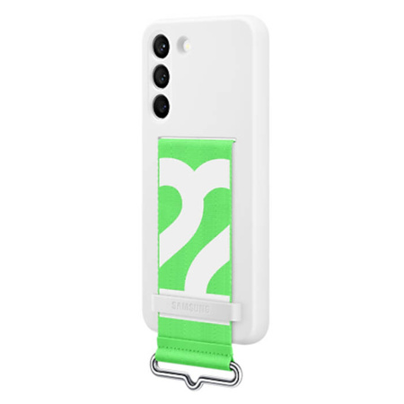 Samsung Galaxy S22 Silicone Phone Case with Strap - white