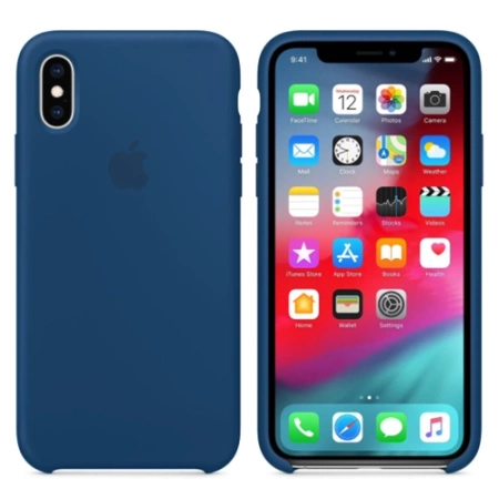 Apple iPhone XS Silicone Case - Blue (Blue Horizon) [OUTLET]