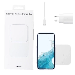 Ładowarka indukcyjna Samsung Super Fast Wireless Charger Duo + sieciowa - biała