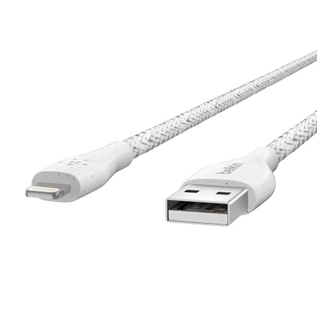 Belkin DuraTek Plus Lightning cable 3 m - white