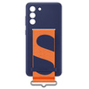 Samsung Galaxy S21 FE 5G Silicone Phone Case with Strap - navy blue