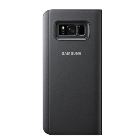 Samsung Galaxy S8 Plus Clear View Standing Cover phone case - black [OUTLET]