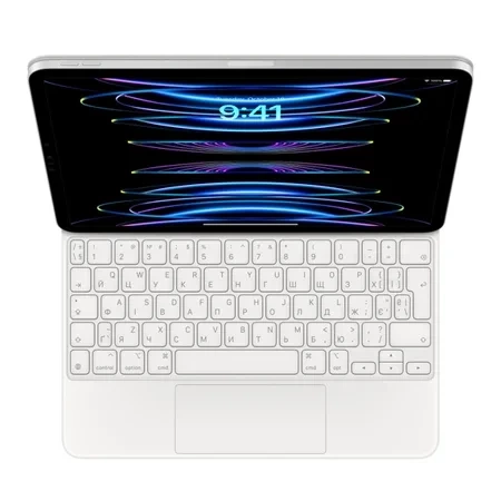 Keyboard case for Apple iPad Pro 11" gen.1/ 2/ 3/ 4 Air 4/ 5/ 11" M2 Magic Keyboard (Ukrainian layout) - white