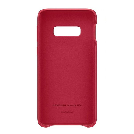 Samsung Galaxy S10e Leather Cover phone case - red