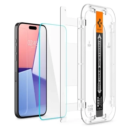 Szkło hartowane na Apple iPhone 15 Pro Max Spigen Glas.TR EZ FIT - 2 sztuki