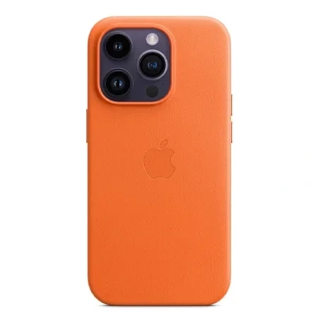 Apple iPhone 14 Pro Leather Case MagSafe - Orange (Orange)