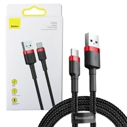 USB-A to USB-C Baseus Cafule 3A cable - black and red 1 m